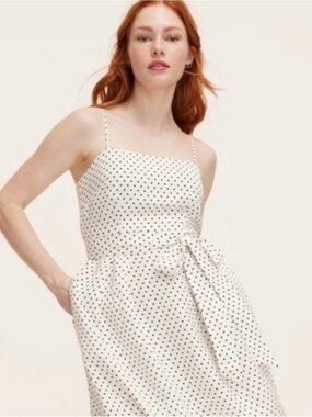 Kate Spade for Target- White Polka Dot Spaghetti Strap Midi Dress